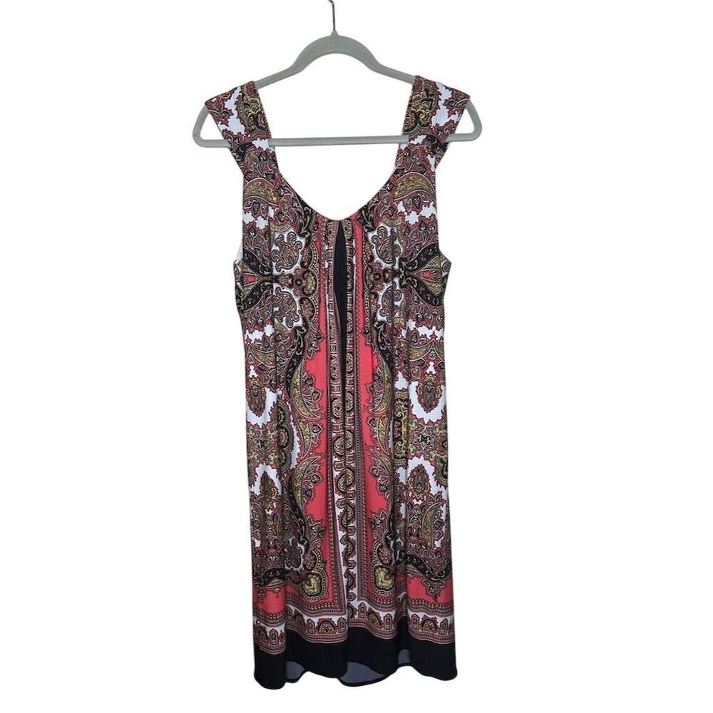 Dress barn Women's Size 16 Paisley Sleeveless Knee Length Dress - Picture 3 of 3